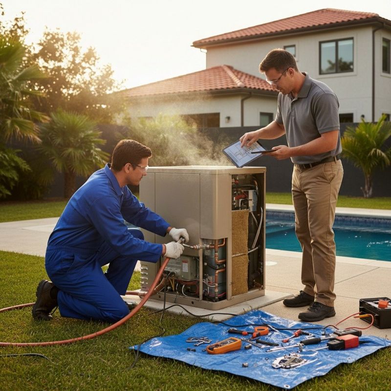 Local Pool Heater Repair pros at work